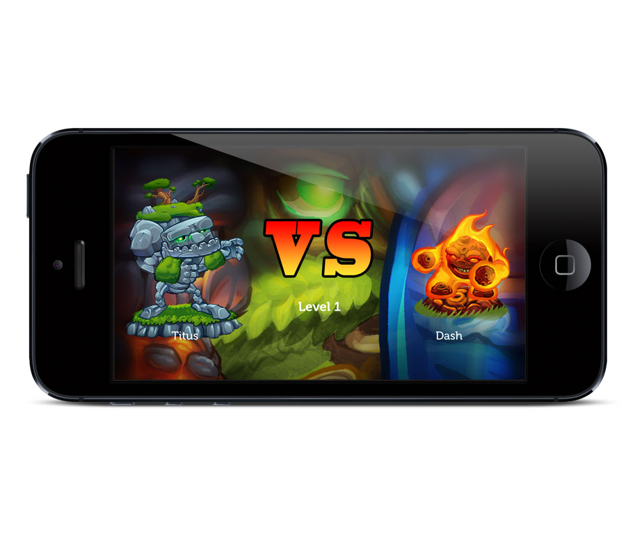 Versus screen showing Titus facing Dashol at Level 1